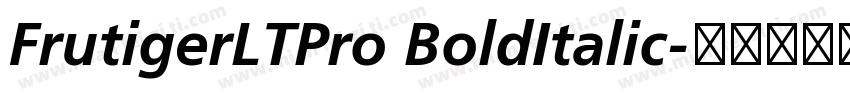 FrutigerLTPro BoldItalic字体转换